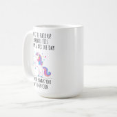 Funny Unicorn Geschenk, werde ich dir MIT MEINER H Kaffeetasse (Vorderseite Links)