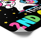 Funny Unicorn Good  Poster (Ecke)