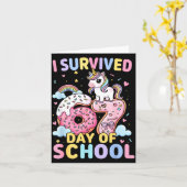 Funny Unicorn I Survived 67 Days Of School Meme Fo Karte (Gelbe Blume)