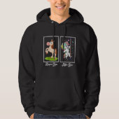 Funny Unicorn Illustration Before After Gym Hoodie (Vorderseite)