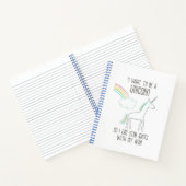 Funny Unicorn Illustration mit Sprichwort Notizblock (Innenseite)