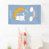 Funny Unicorn individuelle Name, Text & Farbbanner Banner (Insitu)