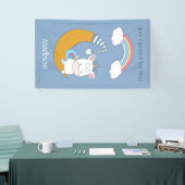 Funny Unicorn individuelle Name, Text & Farbbanner Banner (Messeveranstaltung)