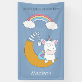 Funny Unicorn individuelle Name, Text & Farbbanner Banner