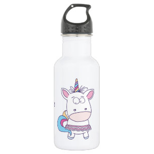 Funny Unicorn individuelle Name Wasserflaschen Edelstahlflasche