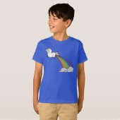 Funny Unicorn Kackend Rainbows T-Shirt (Vorne ganz)