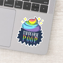 Funny Unicorn Kackte Emoji Rainbow Niedlich Aufkleber