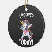 Funny Unicorn Kackte ich heute Keramik Ornament (Links)