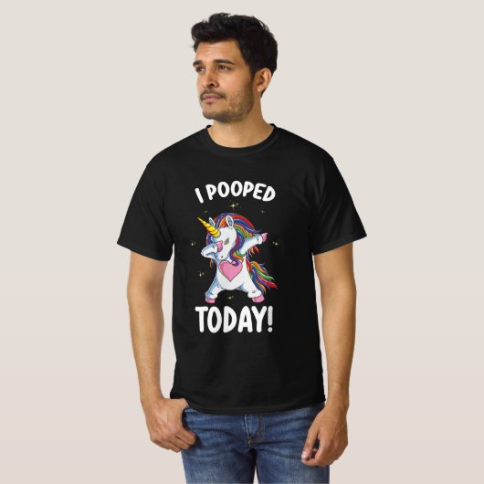 Funny Unicorn Kackte ich heute T-Shirt (Vorne ganz)