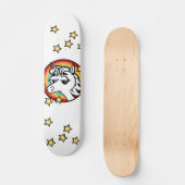 FUNNY UNICORN MIT RAINBOW GRAPHIC SKATEBOARD (Vorderseite)