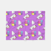 Funny Unicorn Muster Magic Horse Fleecedecke (Vorderseite (Horizontal))