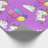 Funny Unicorn Muster Magic Horse Geschenkpapier (Ecke)