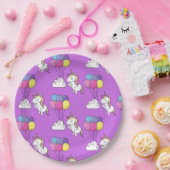Funny Unicorn Muster Magic Horse Pappteller (Party)