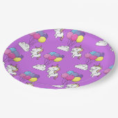 Funny Unicorn Muster Magic Horse Pappteller (Schrägansicht)