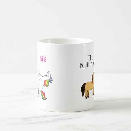 Funny Unicorn Mutter in Law Gastgeschenk Hochzeit Kaffeetasse (Mittel)