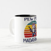FUNNY UNICORN PEW PEW MADAFAKAS ZWEIFARBIGE TASSE (Vorderseite Links)