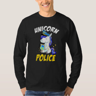 Funny Unicorn Police Officer Polizist Polizist Fra T-Shirt