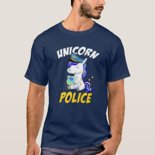 Funny Unicorn Police Officer Polizist Polizist Fra T-Shirt