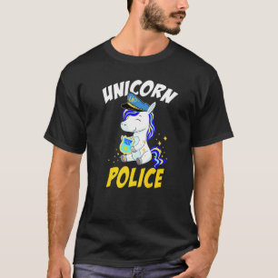 Funny Unicorn Police Officer Polizist Polizist Fra T-Shirt