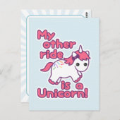 Funny Unicorn Postkarte (Vorne/Hinten)