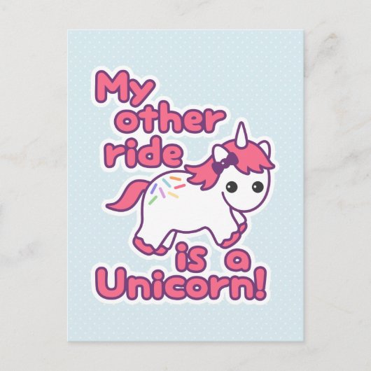 Funny Unicorn Postkarte (Vorderseite)