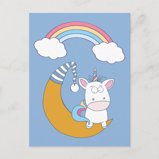 Funny Unicorn Postkarte (Vorderseite)