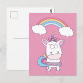 Funny Unicorn Postkarte (Vorne/Hinten)
