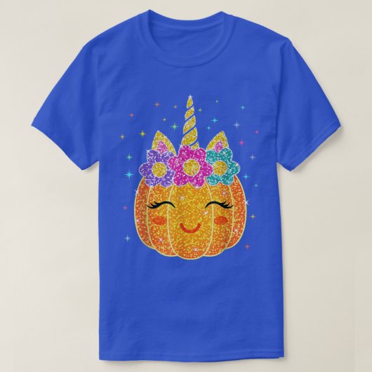Funny Unicorn Pumpkin Halloween Geschenke Niedlich T-Shirt (Design vorne)