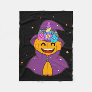 Funny Unicorn Pumpkin Halloween Niedliches Thanksg Fleecedecke