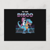 Funny Unicorn Reiten ein Dinosaurier Geschenk für Postkarte (Vorderseite)