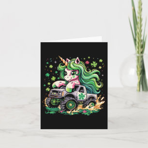 Funny Unicorn Reitmonster Truck Irish St Patric Karte