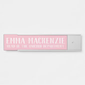 Funny Unicorn Rosa Hängeschild Namensplatte Türschild (Vorderseite )