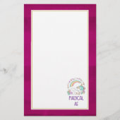 Funny Unicorn Sprichwort Magical AF Briefpapier (Vorderseite)