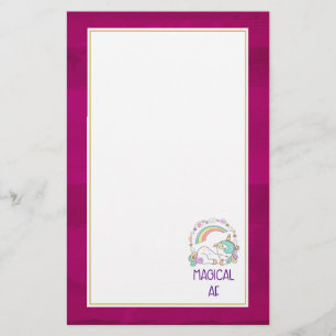 Funny Unicorn Sprichwort Magical AF Briefpapier