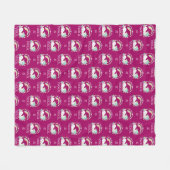 Funny Unicorn Sprichwort Magical AF Fleecedecke (Vorderseite (Horizontal))