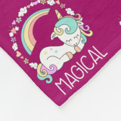 Funny Unicorn Sprichwort Magical AF Fleecedecke (Ecke)