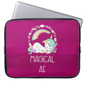 Funny Unicorn Sprichwort Magical AF Laptopschutzhülle (Vorderseite)