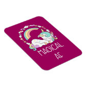 Funny Unicorn Sprichwort Magical AF Magnet (Rechte Seite)