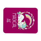 Funny Unicorn Sprichwort Magical AF Magnet (Horizontal)