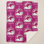 Funny Unicorn Sprichwort Magical AF Sherpadecke (Vorderseite)