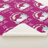 Funny Unicorn Sprichwort Magical AF Sherpadecke (3/4)