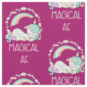 Funny Unicorn Sprichwort Magical AF Stoff (Nahaufnahme)