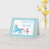 Funny Unicorn Valentine's Day Card Karte (Gelbe Blume)