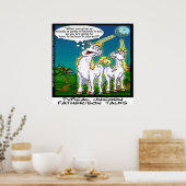Funny Unicorn Vater/Sohn Bonding Poster (Küche)