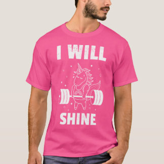 Funny Unicorn Weight Lifting Workout Motivierend T-Shirt