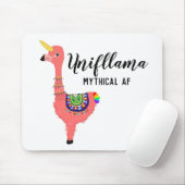 Funny Unifllama: Unicorn-Flamingo-llama Mythical A Mousepad (Mit Mouse)