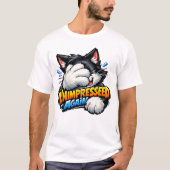 Funny Unimpressed Cat Basic T-Shirt - Grumpy (Vorderseite)