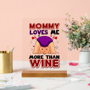 Funny unisex baby Kinderzimmer Mommy Liebe Acrylschild