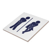 Funny Unisex Badezimmer Sign Fliese (Seite)