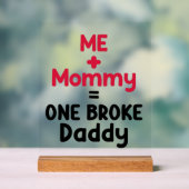 Funny unisex brach Daddy word art Kinderzimmer Acrylschild (Neutral)